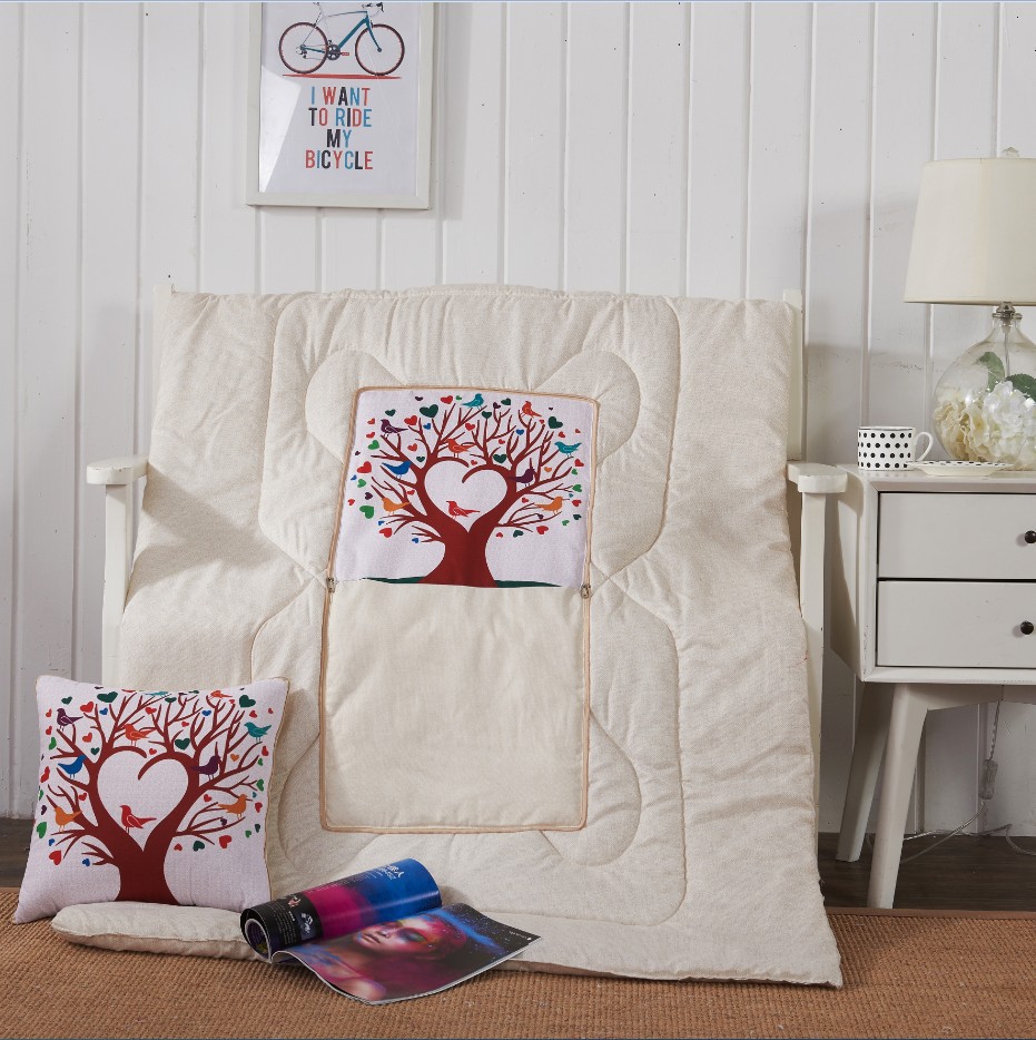 Cartoon Linen Style Pillow Blanket Multi-Functional Back Seat Cushion Quilt Office Linen Air Conditioning Customized Wholesale