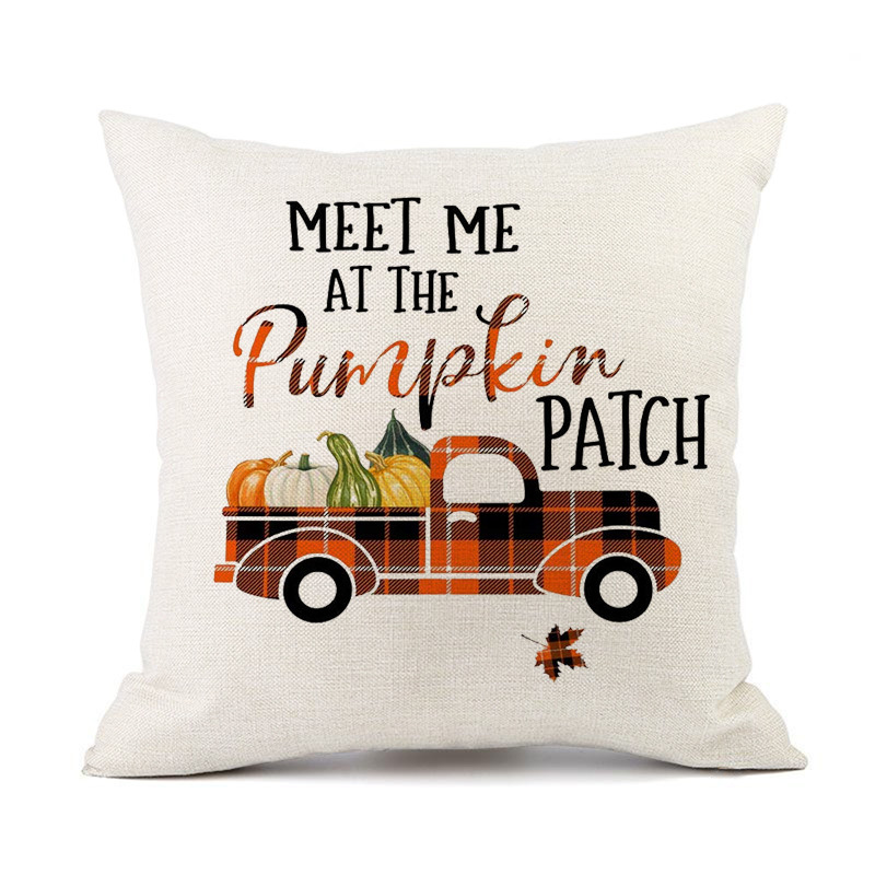 New Amazon Wish Halloween Pumpkin Thanksgiving Collection Back Seat Cushion Cushion Case Home Pillow Case