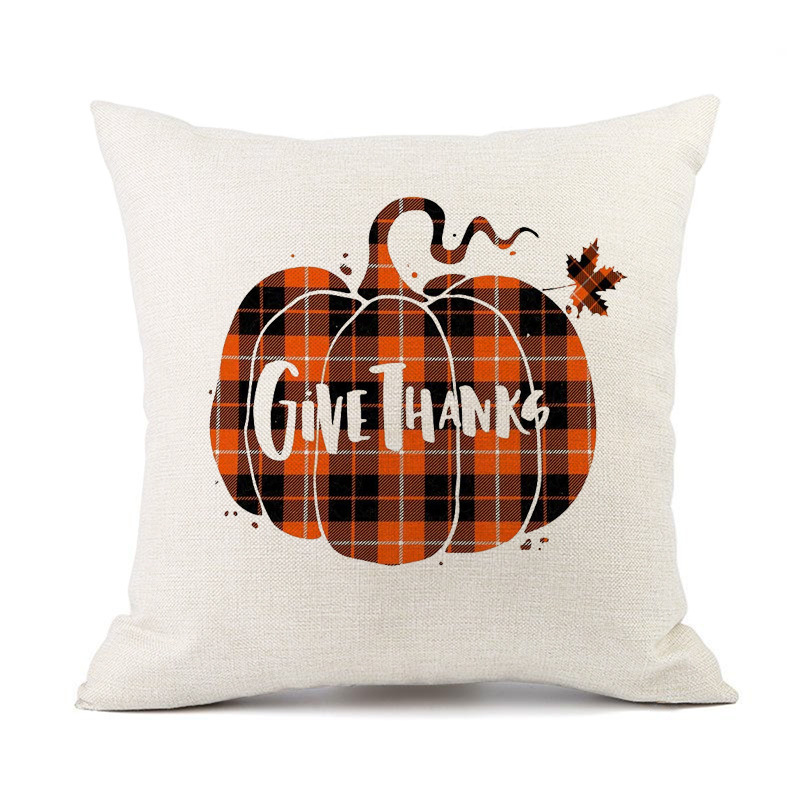 New Amazon Wish Halloween Pumpkin Thanksgiving Collection Back Seat Cushion Cushion Case Home Pillow Case