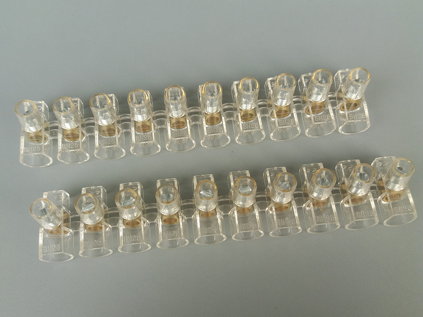 Italy B25-10P European Standard Wire Connector BH25 Terminal Block Wiring Range 2.5 Square Meters Environmentally Friendly and Flame Retardant