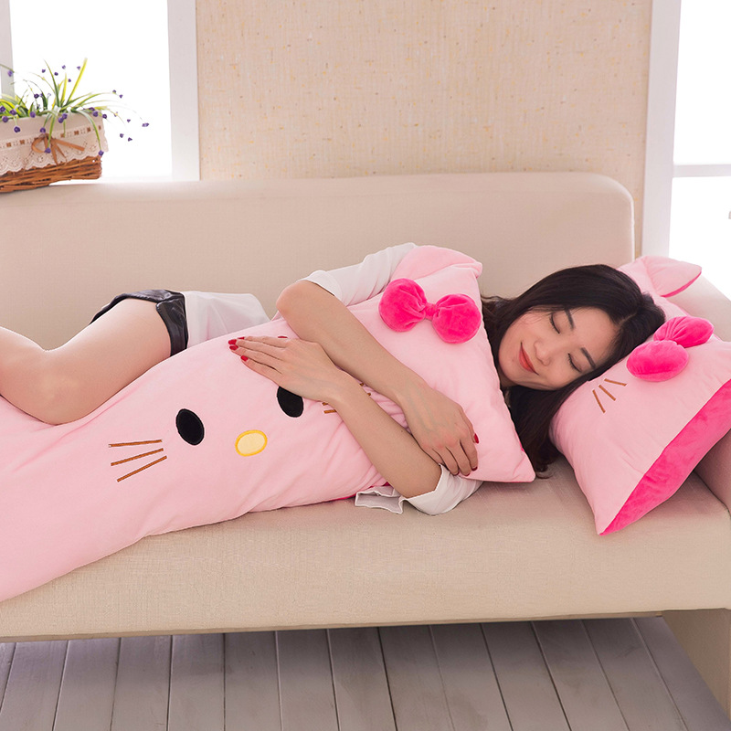 New Long Pillow Cute Cartoon Pillow Plush Toy Creative Wedding Doll Sofa Back Cushion/Seat Cushion Wholesale