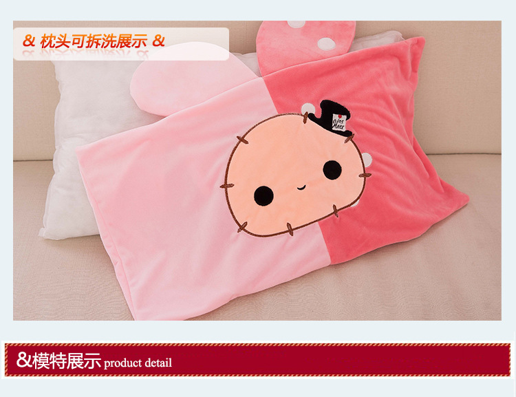 New Long Pillow Cute Cartoon Pillow Plush Toy Creative Wedding Doll Sofa Back Cushion/Seat Cushion Wholesale