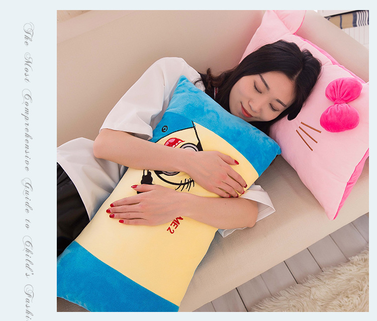 New Long Pillow Cute Cartoon Pillow Plush Toy Creative Wedding Doll Sofa Back Cushion/Seat Cushion Wholesale