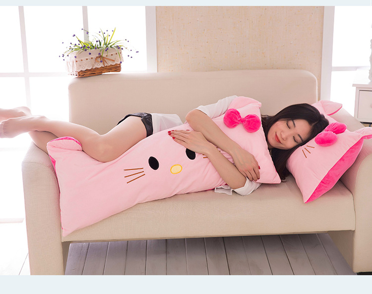 New Long Pillow Cute Cartoon Pillow Plush Toy Creative Wedding Doll Sofa Back Cushion/Seat Cushion Wholesale