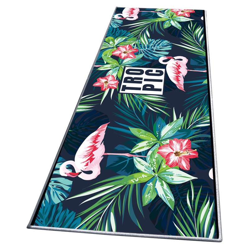 Spot Printing Kitchen Pad Surface Crystal Velvet Bottom Carpet Dot Plastic Felt Material Hydrophilic Pad Non-Slip Mat Support Customization