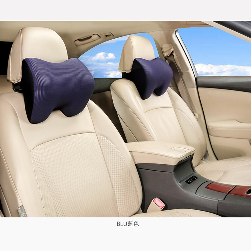 Back Seat Cushion Pillow Customized Four Seasons Memory Foam Car Pillow Car Supplies Slow Rebound Automotive Headrest Lumbar Support Pillow
