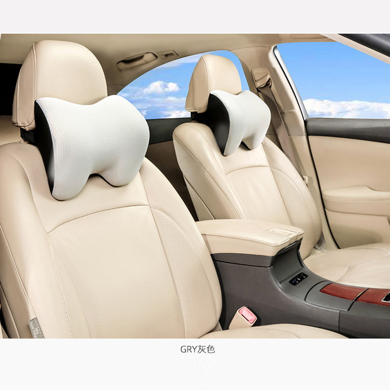 Back Seat Cushion Pillow Customized Four Seasons Memory Foam Car Pillow Car Supplies Slow Rebound Automotive Headrest Lumbar Support Pillow