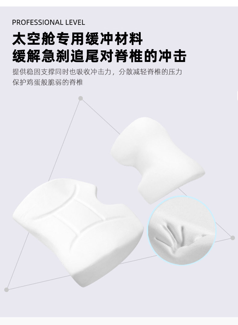 Back Seat Cushion Pillow Customized Four Seasons Memory Foam Car Pillow Car Supplies Slow Rebound Automotive Headrest Lumbar Support Pillow