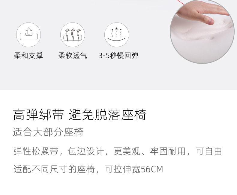 Waist Support Cushion Office Waist Cushion Memory Cotton Waist Cushion Back Seat Pregnant Women Cushion Chair Waist Back Cushion for a Long Time Waist Pillow