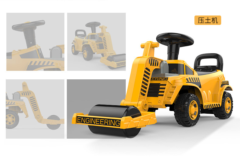 Yinghao Children's Excavator Toy Car Riding Baby Child Sliding Excavator Hook Machine Toddler Engineering Car
