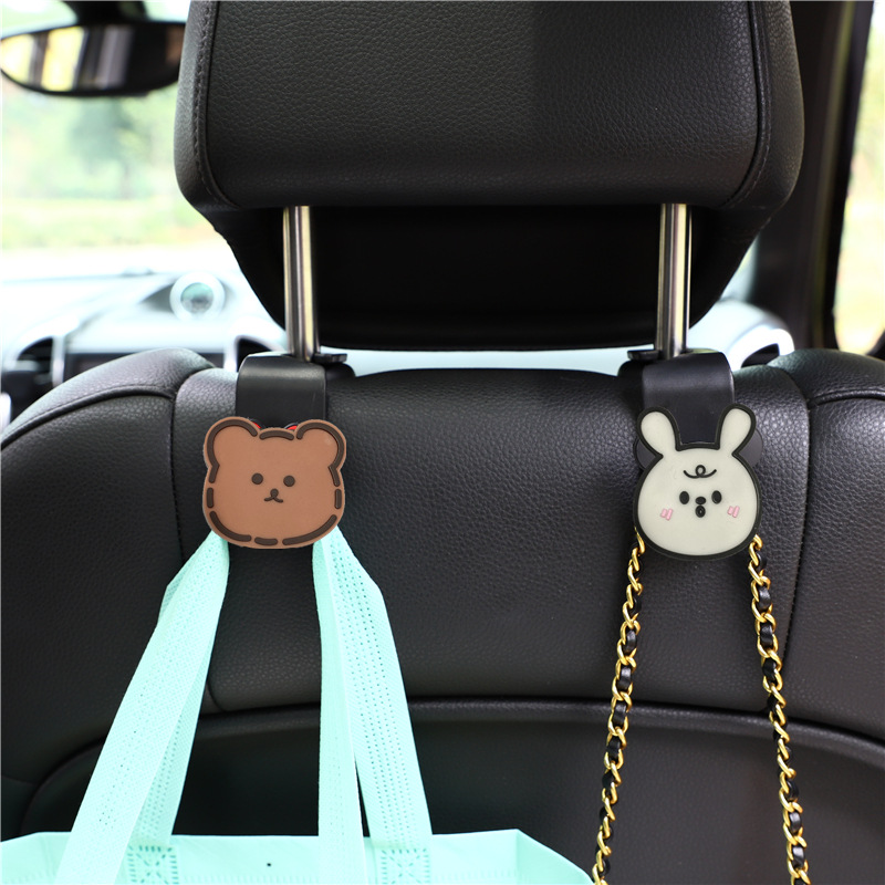Car Hook Backrest Hook Creative Cartoon Car Hook Multifunctional Hidden Hook Car Interior Design Accessories