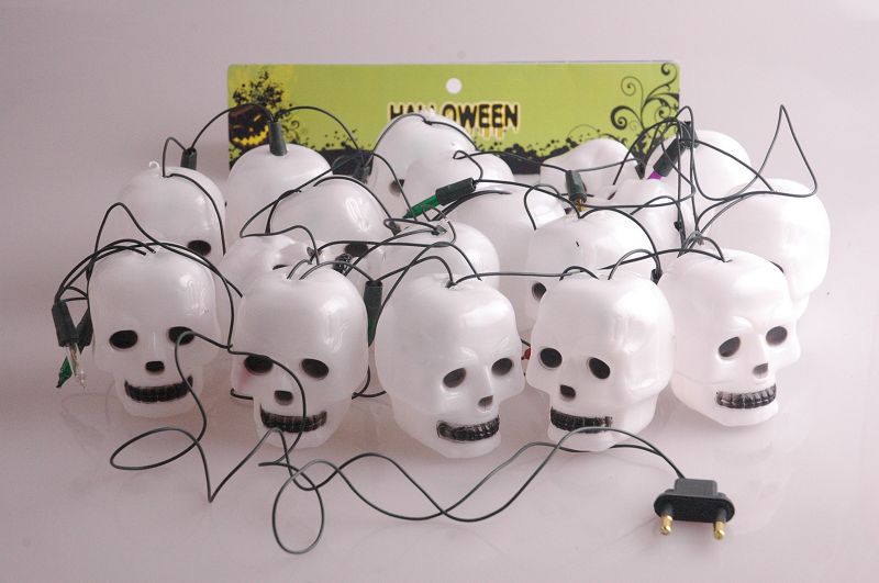 Halloween Pumpkin string lights glowing ghost headlights headlight plastic ghost skull string lights