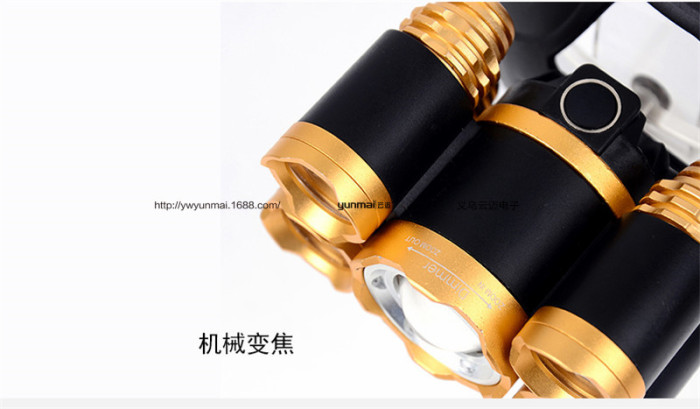 New 5LED headlamps T6 light headlights 5 lights aircraft lights headlights zoom super bright miner's lamp New 5LED headlamps T6 light headlights 5 lights aircraft lights headlights zoom super bright miner's lamp
