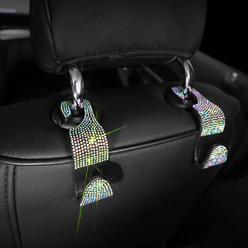 Car Supplies Hook Car Seat Back Headrest Hidden Creative Diamond Car Back Seat Hook Multifunctional