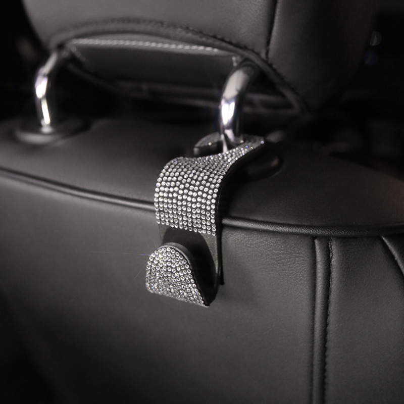 Car Supplies Hook Car Seat Back Headrest Hidden Creative Diamond Car Back Seat Hook Multifunctional
