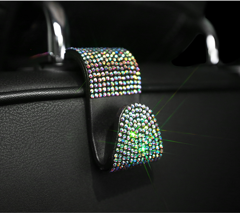 Car Supplies Hook Car Seat Back Headrest Hidden Creative Diamond Car Back Seat Hook Multifunctional