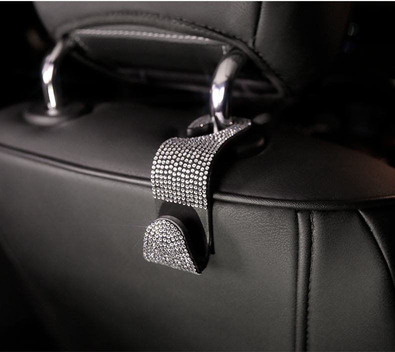 Car Supplies Hook Car Seat Back Headrest Hidden Creative Diamond Car Back Seat Hook Multifunctional