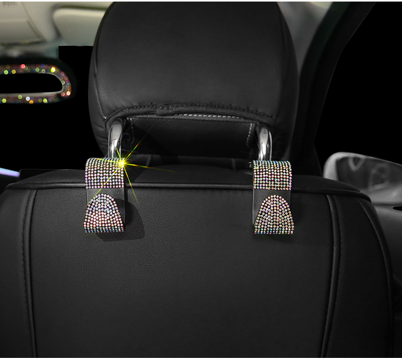 Car Supplies Hook Car Seat Back Headrest Hidden Creative Diamond Car Back Seat Hook Multifunctional