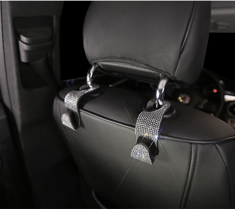 Car Supplies Hook Car Seat Back Headrest Hidden Creative Diamond Car Back Seat Hook Multifunctional