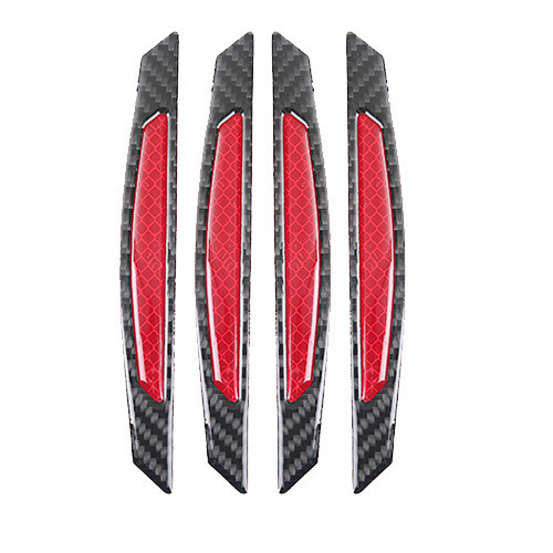 Car door reflective warning stick carbon fiber body decoration wiper anti - collision strip