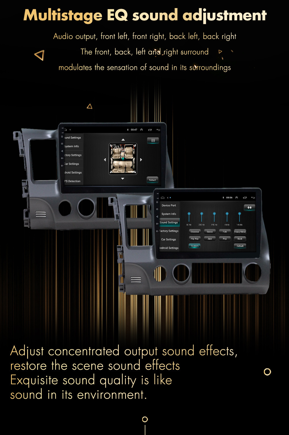Applicable to Honda Old Civic Siming AllinOne Navigation Machine Car GPS Large Screen Android System AllinOne Machine Applicable to Honda Old Civic Siming AllinOne Navigation Machine Car GPS Large Screen Android System AllinOne Machine
