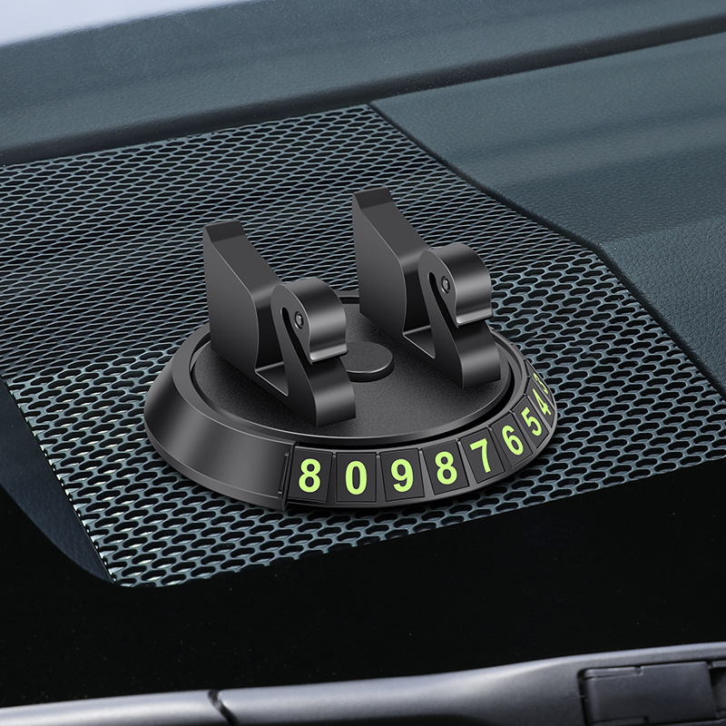 Car Phone Holder Stop Sign Car Stop Sign Holder Car Moving Creative Multifunctional Parking Number Plate