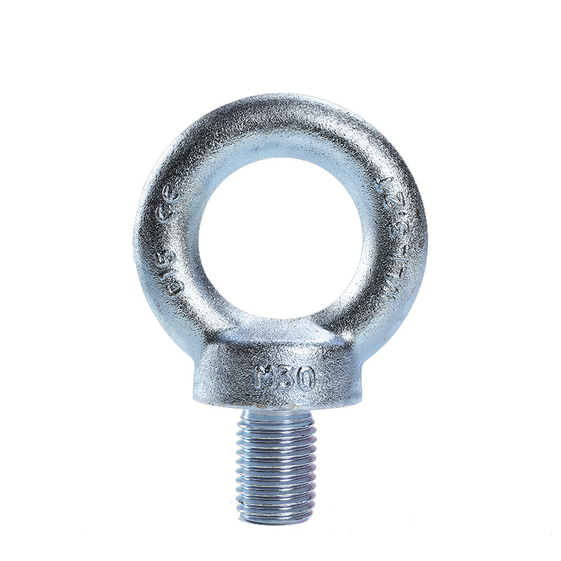 Lifting Ring Bolt Galvanized Lengthened Lifting Eye Bolt Marine Lifting Ring Nut with Hole Ring Screw M6-M100