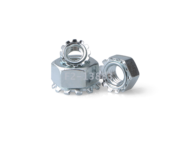 K nut, stainless steel nut, with flower tooth, nut nut, multi-tooth, female screw, female M3M4M5M8