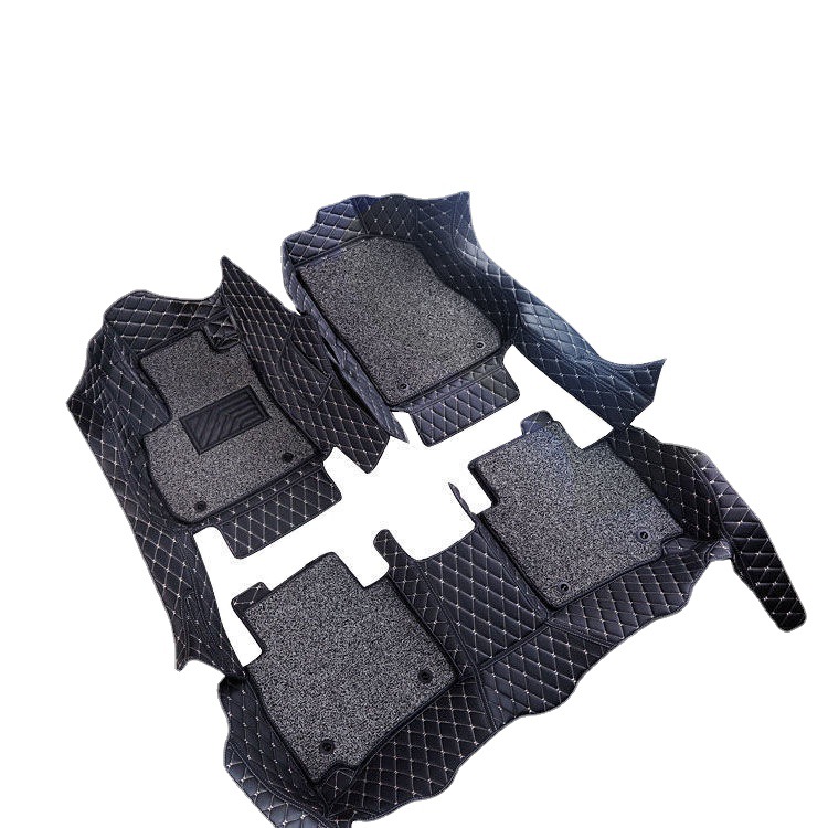 Wholesale Car Foot Mats Leather Can Be Set All Kinds of Models Fully Surrounded Foot Mat Flanging Protective Pad Car Foot Mat