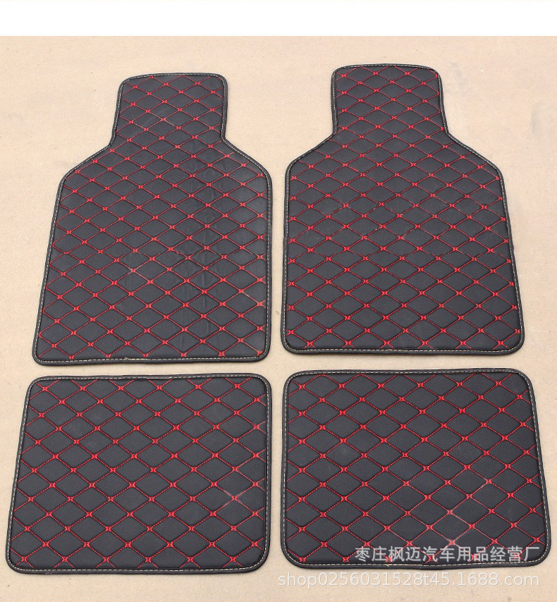 Wholesale Foreign Trade Cross-Border General Car Foot Mat AliExpress Amazon Fully Surrounded by Leather Quilted Silk Ring Right Rudder Wholesale Foreign Trade Cross-Border General Car Foot Mat AliExpress Amazon Fully Surrounded by Leather Quilted Silk Ring Right Rudder