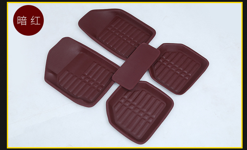 General Car Foot Mat Indentation Fully Surrounded Car Foot Mats Leather Universal Foot Pad Wholesale Customization