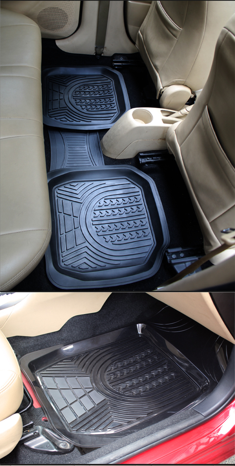 Car PVC Universal Foot Pad Spot Four Seasons Universal Waterproof Non-Slip Car Foot Mat Plastic Wear-Resistant Car Foot Mat