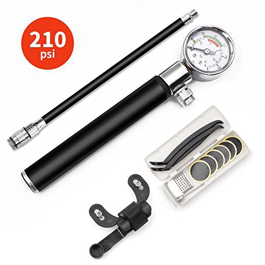 Portable High Pressure Tire Pump Bike Pump Mountain Bike American French Valve Pump Mini Inflator Tire Repair