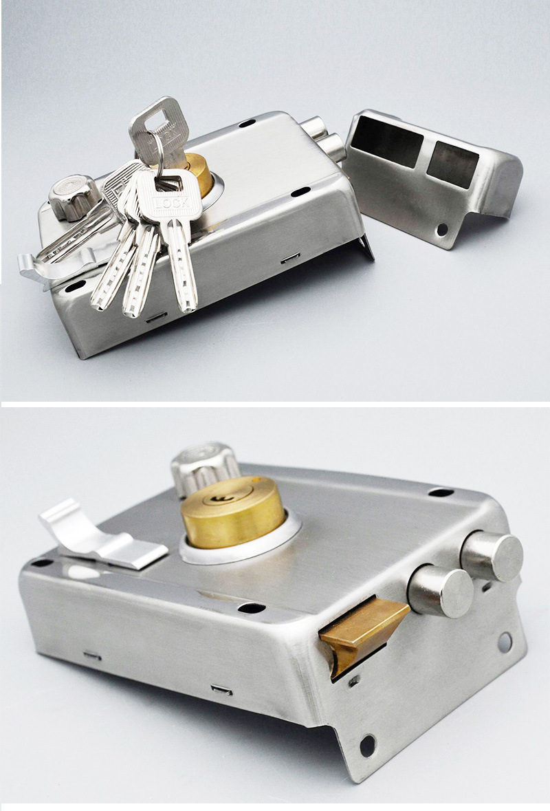 Old-Fashioned Anti-Theft Door Lock Rental House Bedroom Door Lock Stainless Steel Door Iron Door Lock Wholesale Universal Exterior Door Lock
