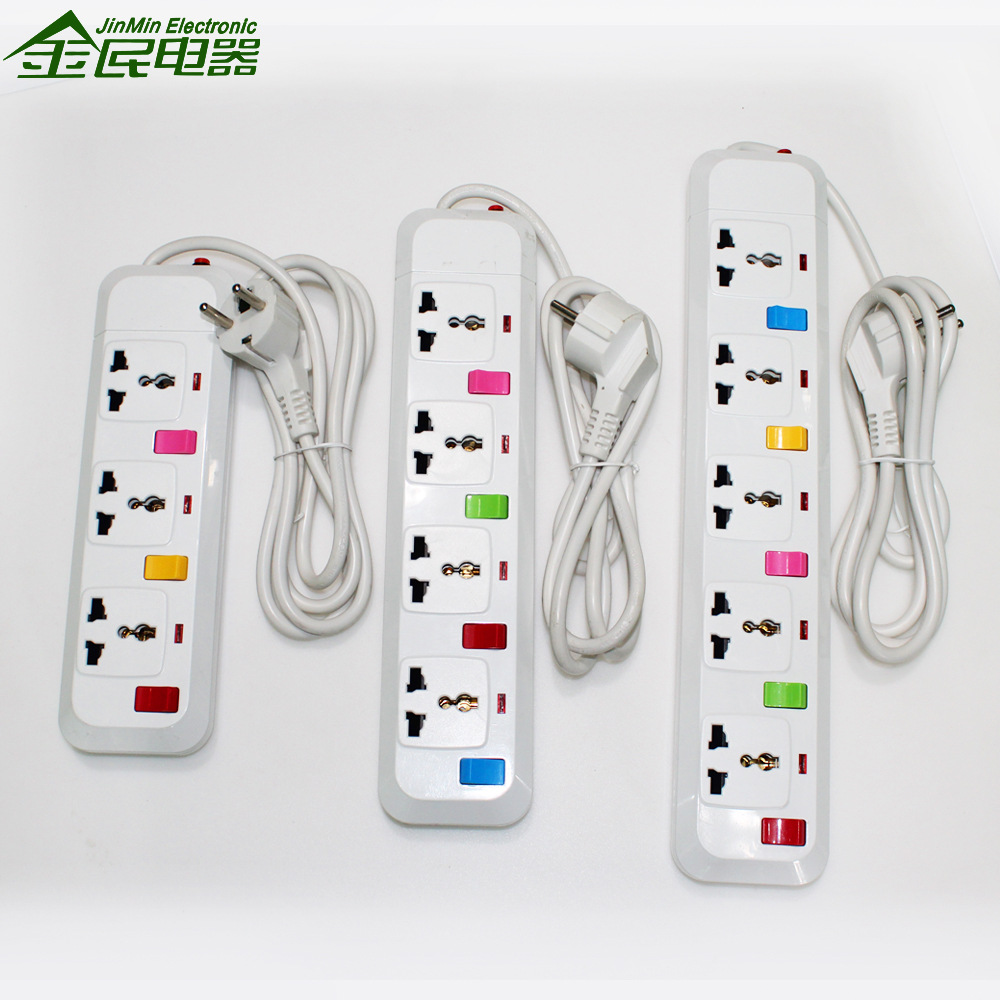 Factory Cross-Border Foreign Trade Wholesale ABS Copper Parts Copper Strip Line Independent Switch Conversion Socket British European Standard Custom