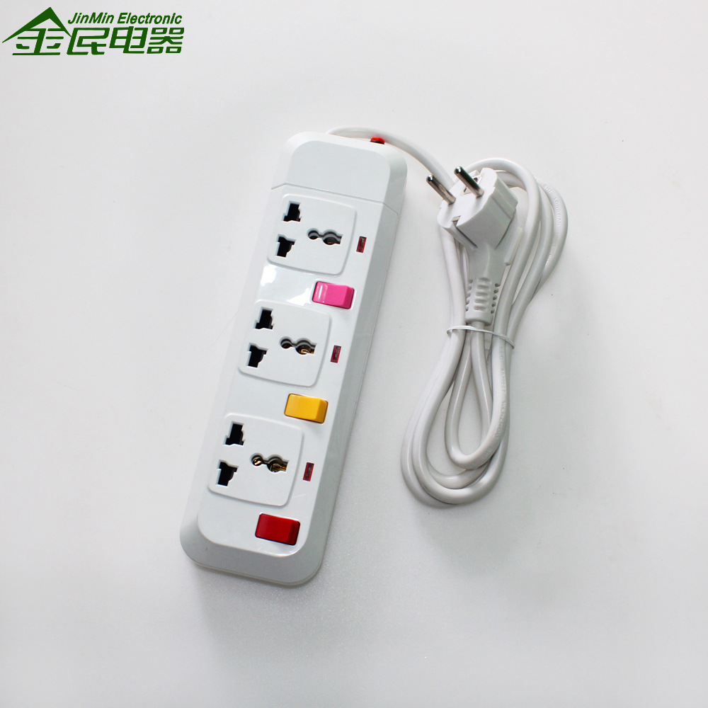 Factory Cross-Border Foreign Trade Wholesale ABS Copper Parts Copper Strip Line Independent Switch Conversion Socket British European Standard Custom