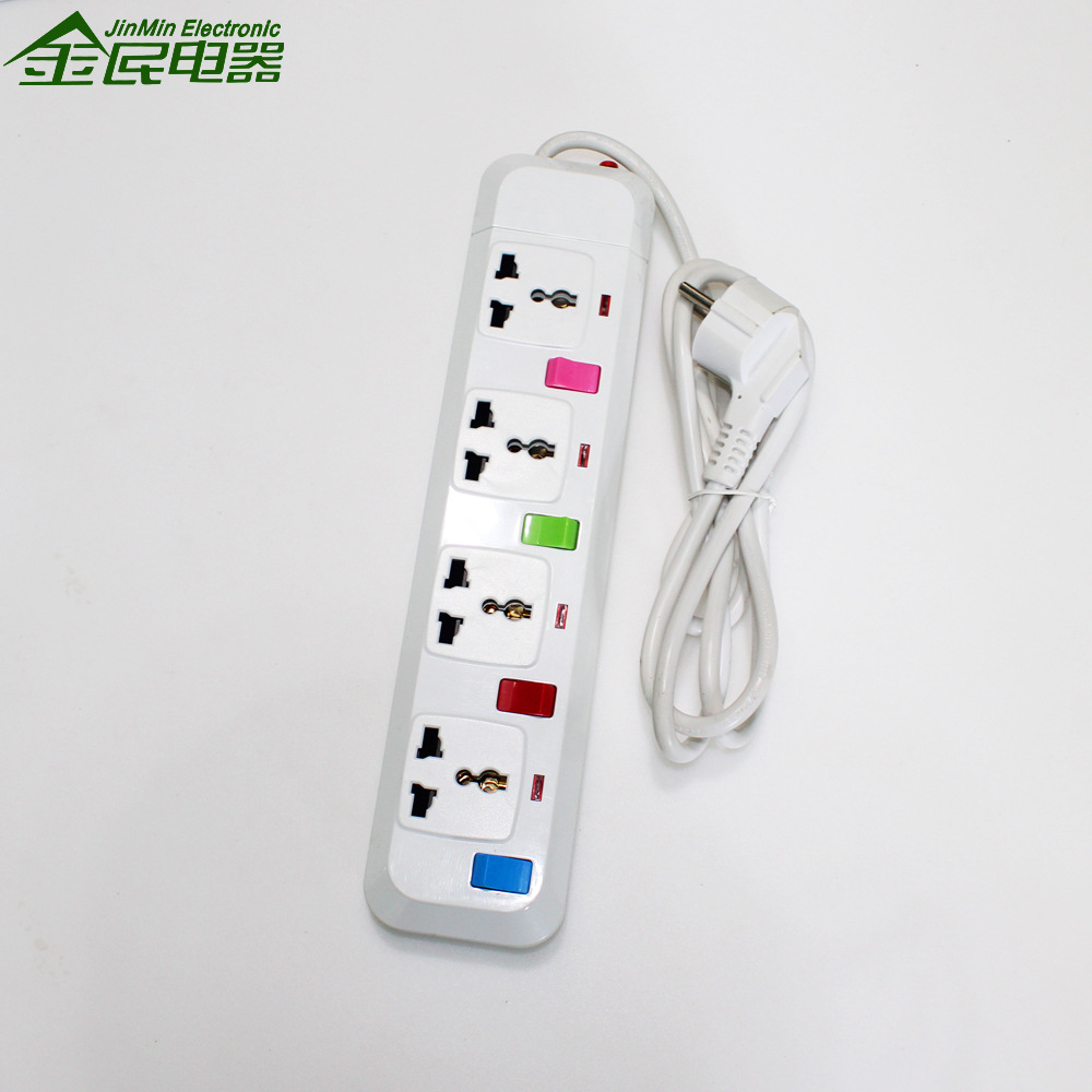 Factory Cross-Border Foreign Trade Wholesale ABS Copper Parts Copper Strip Line Independent Switch Conversion Socket British European Standard Custom
