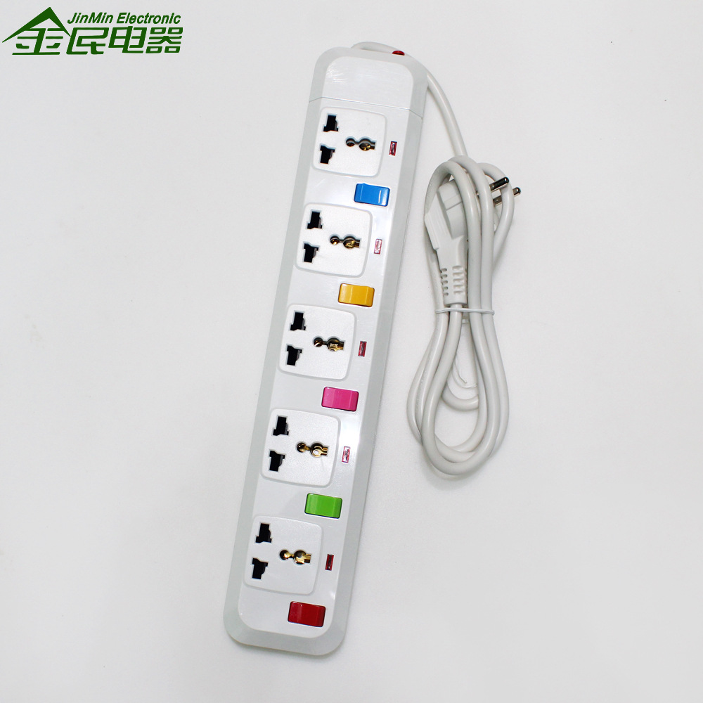 Factory Cross-Border Foreign Trade Wholesale ABS Copper Parts Copper Strip Line Independent Switch Conversion Socket British European Standard Custom