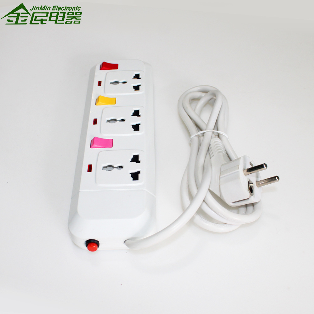 Factory Cross-Border Foreign Trade Wholesale ABS Copper Parts Copper Strip Line Independent Switch Conversion Socket British European Standard Custom