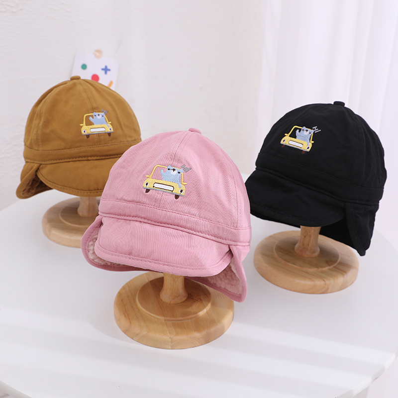 Children's Hat Winter Boys Ushanka Baby Earmuffs Hat Boys and Girls Wind-Proof Cap Warm Hat