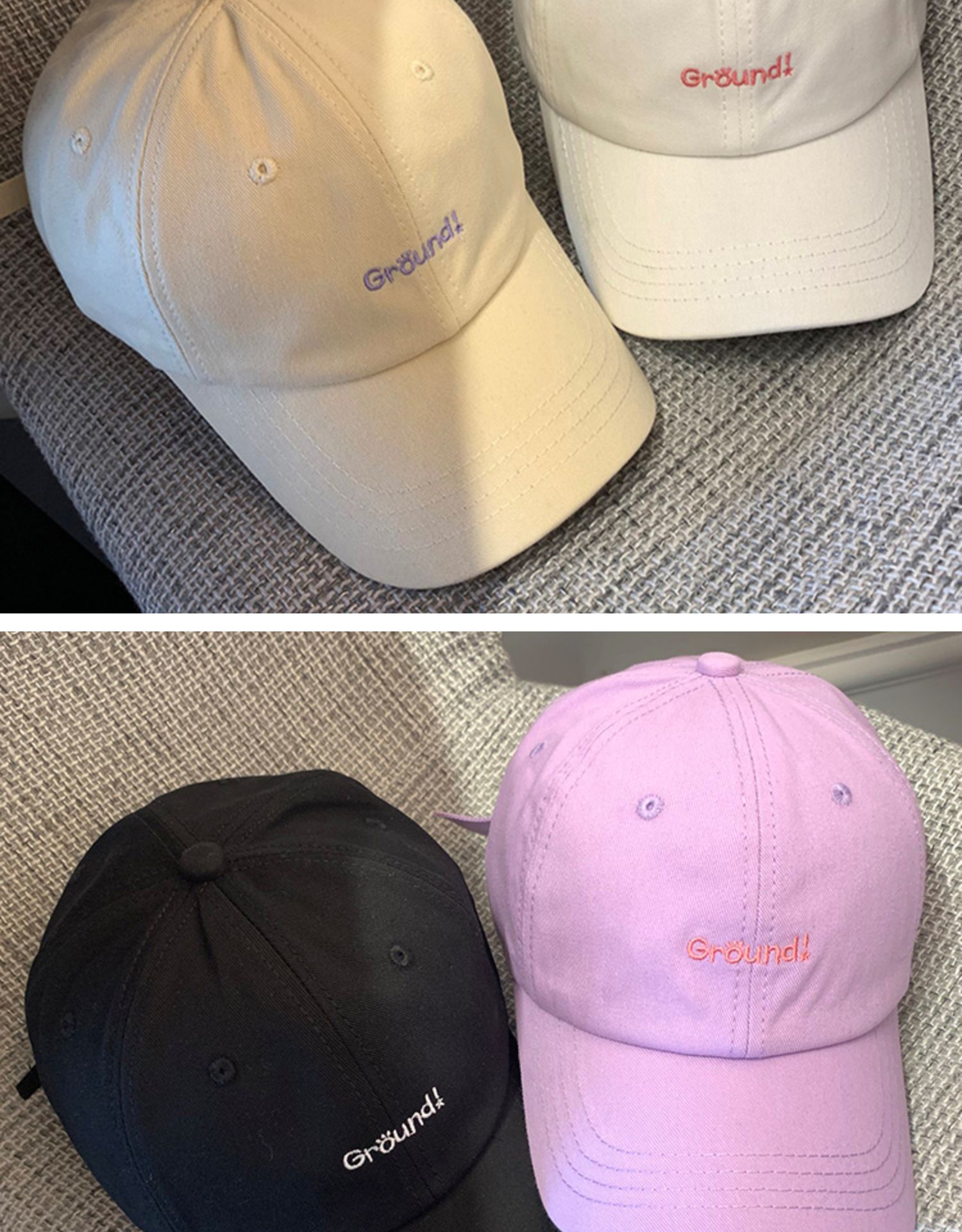 Korean Style Japanese Style Simple Embroidery Alphabet Peaked Cap Female Street Sunshade Curved Brim Baseball Cap Student Soft Top Hat Fashion