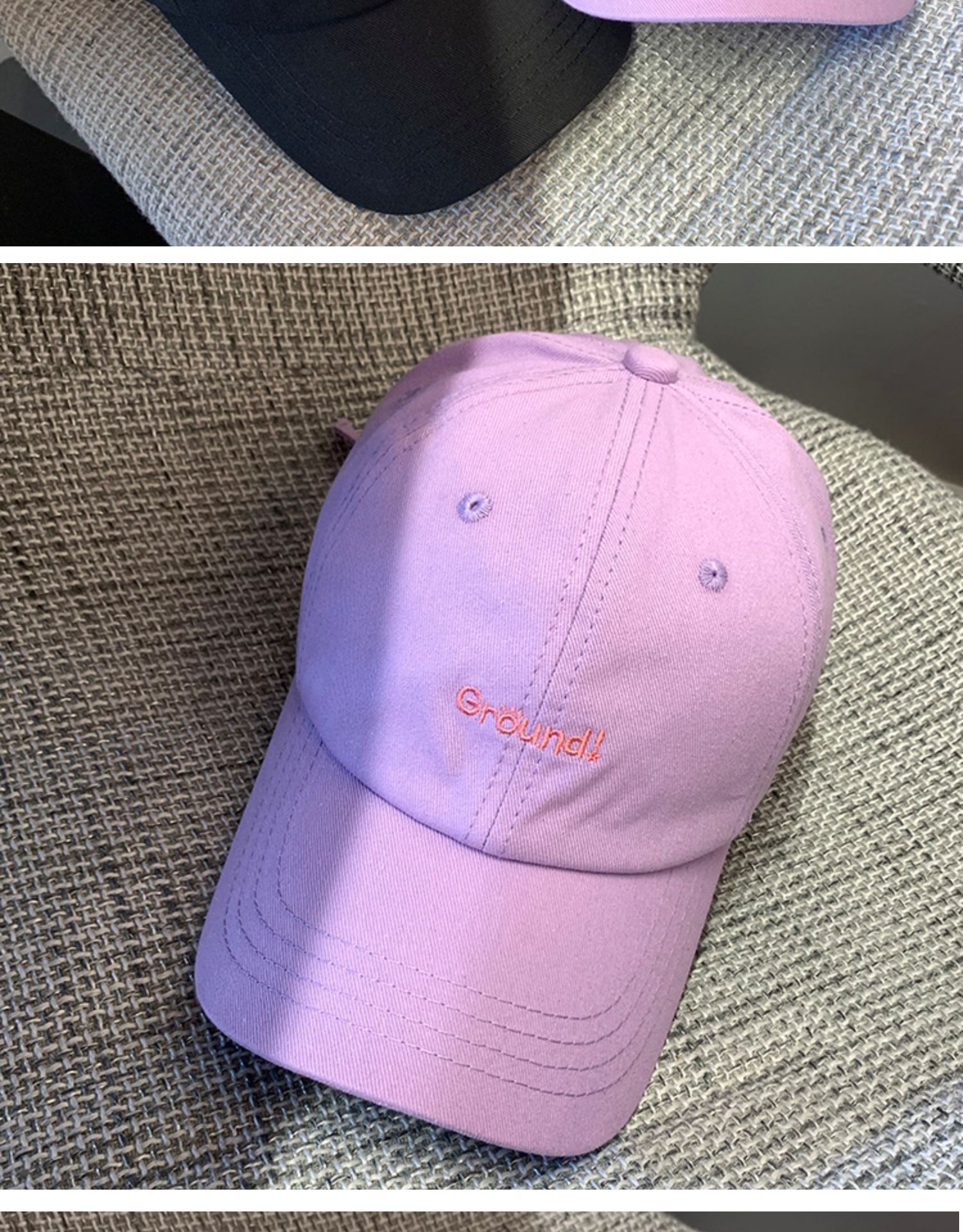 Korean Style Japanese Style Simple Embroidery Alphabet Peaked Cap Female Street Sunshade Curved Brim Baseball Cap Student Soft Top Hat Fashion