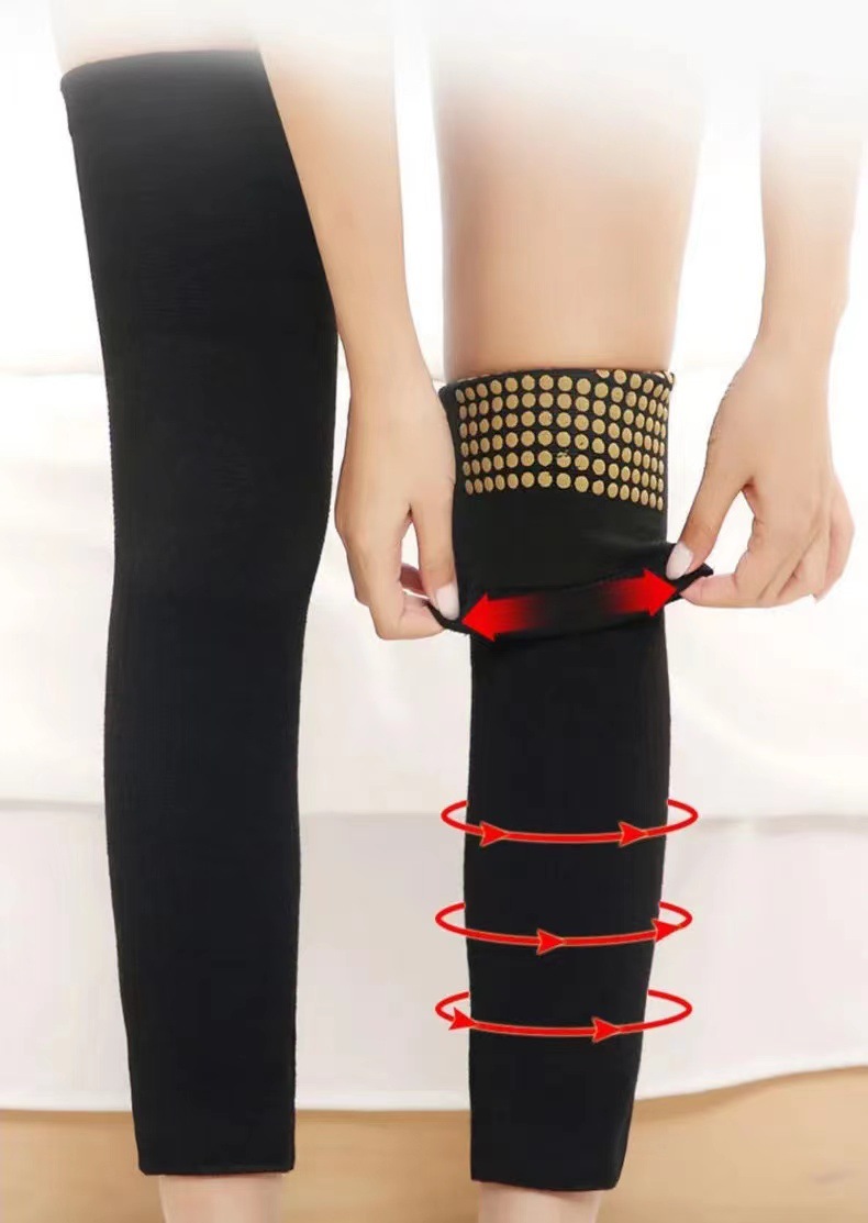 Argy Wormwood Fiber Coated Point Lengthened Kneecap Men and Women Cold Protection in Winter Warm Four-Sided Elastic Two-Sided Elastic Leggings