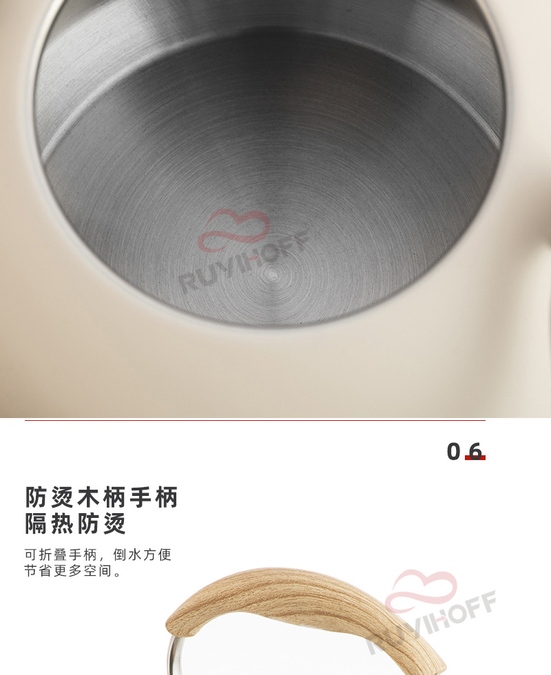 Amazon Cross-Border Whistle Kettle Beige 5L Flat Sound Pot Wholesale European Stainless Steel Whistle Pot Amazon Cross-Border Whistle Kettle Beige 5L Flat Sound Pot Wholesale European Stainless Steel Whistle Pot