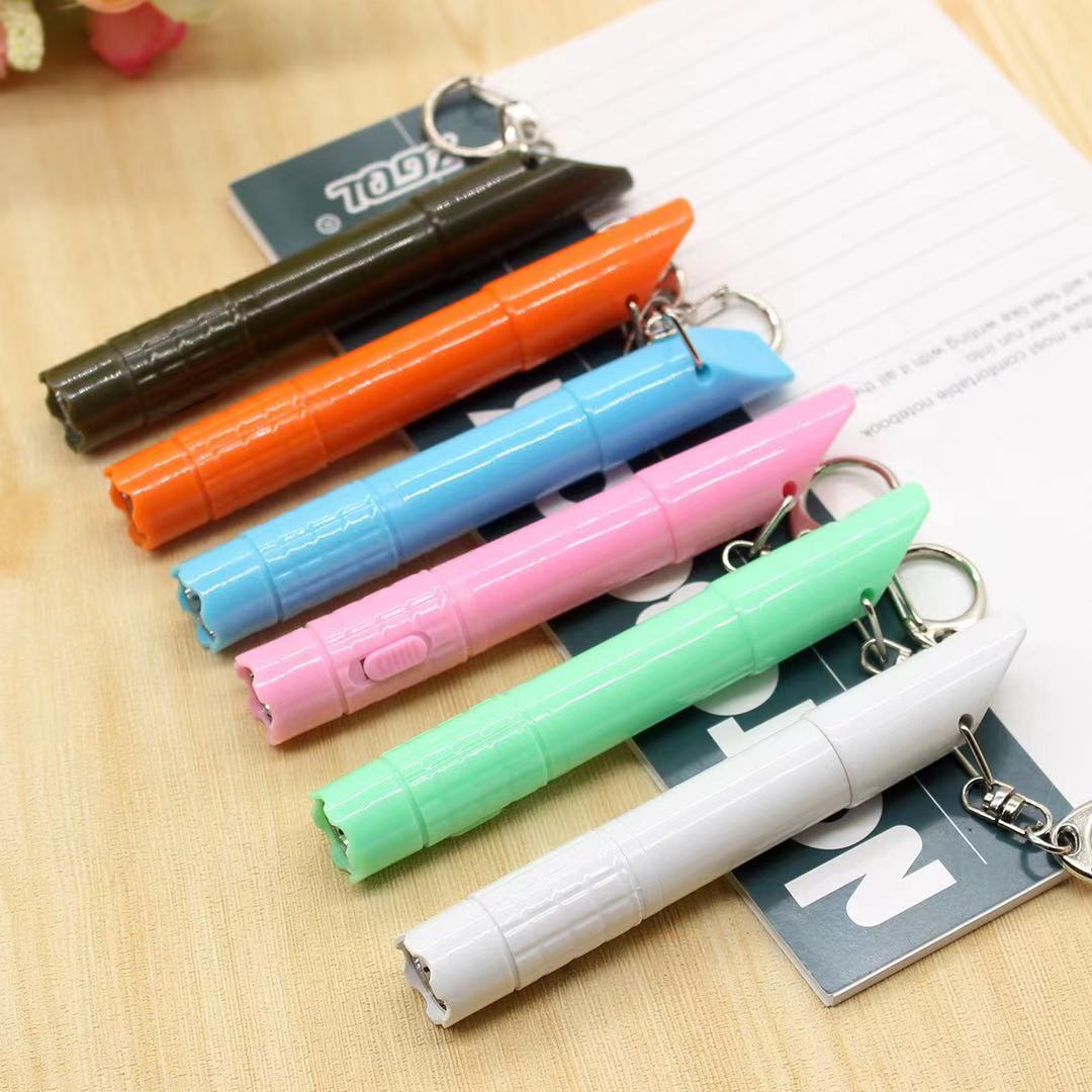 Creative Ballpoint Pen Multi-Function Whistle Led Light Retractable Ballpoint Pen Outdoor Travel Multi-Purpose Keychain Pen