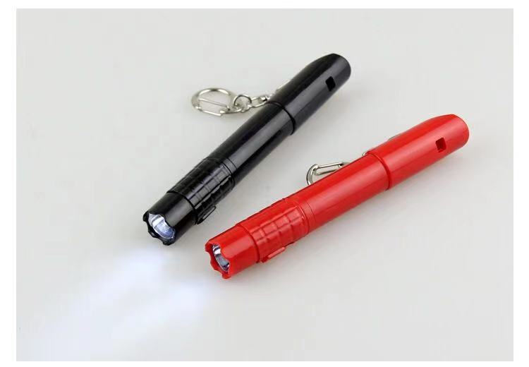 Creative Ballpoint Pen Multi-Function Whistle Led Light Retractable Ballpoint Pen Outdoor Travel Multi-Purpose Keychain Pen