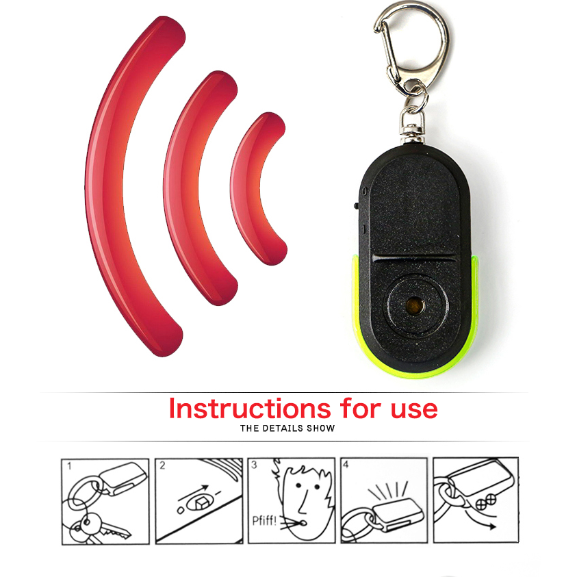 Plapieyy319 LED Keychain Finder Wallet Anti-Lost Whistle Tracker With Flashing Lights And Loud Alarm Prompts kdy finder Plapieyy319 LED Keychain Finder Wallet Anti-Lost Whistle Tracker With Flashing Lights And Loud Alarm Prompts kdy finder