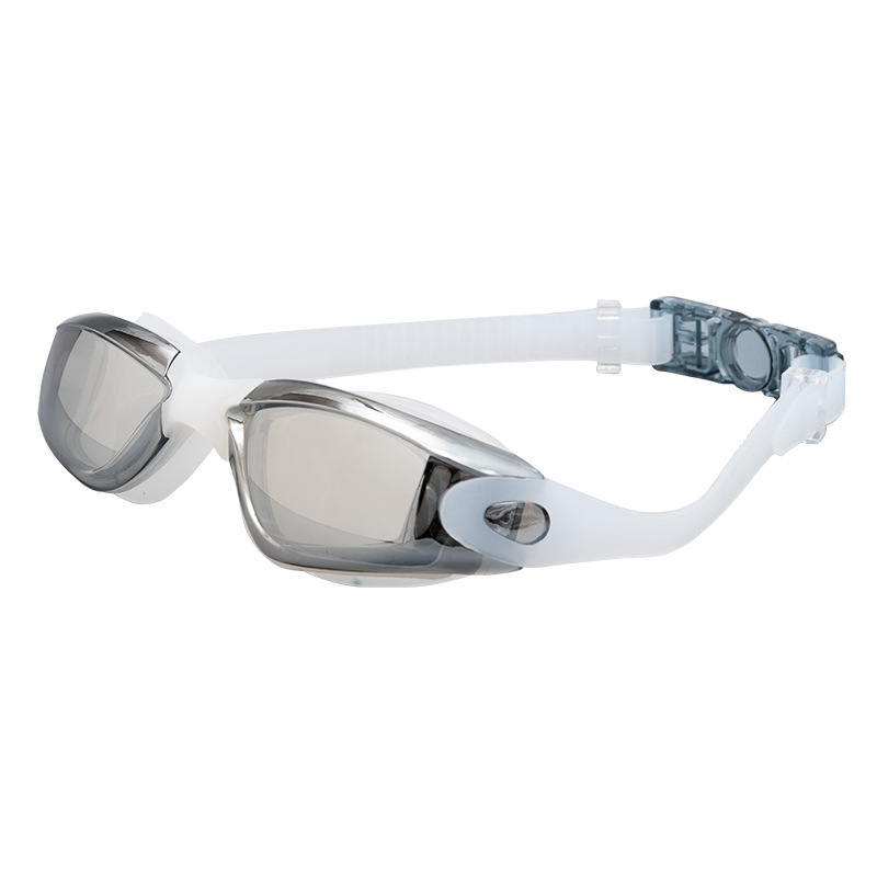 Swimming Goggles Silicone One-Piece Non-Fogging Swimming Glasses Adult Color Matching 2021 Amazon Hot Selling Electroplating Swimming Goggles