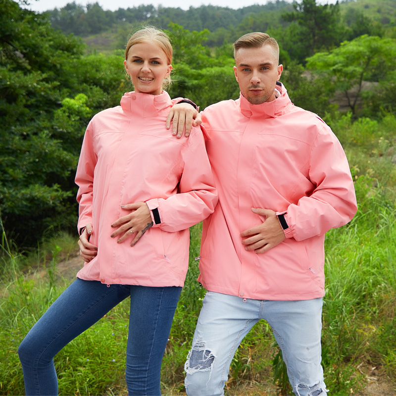 Factory Direct Sales Shell Jacket Male and Female Three in One Outdoor Ski Suit Group Work Uniform Customization Cross-Border Foreign Trade