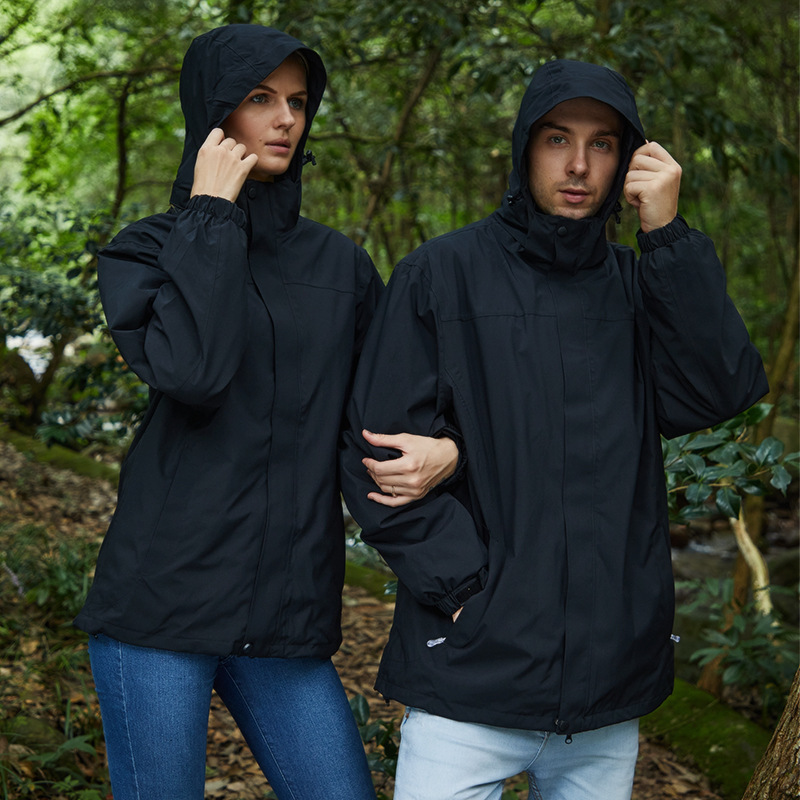 Factory Direct Sales Shell Jacket Male and Female Three in One Outdoor Ski Suit Group Work Uniform Customization Cross-Border Foreign Trade